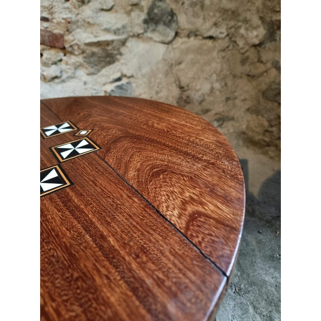 Mid-Century French Coffee Table in Hardwood, 1950s For Sale - Image 4 of 15