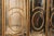 Gold Mid-Century Antiqued Glass Folding Screen For Sale - Image 8 of 14
