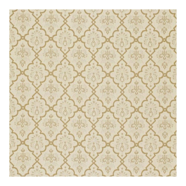 Schumacher X Timothy Corrigan Hedgerow Trellis Indoor & Outdoor Fabric in Sand For Sale