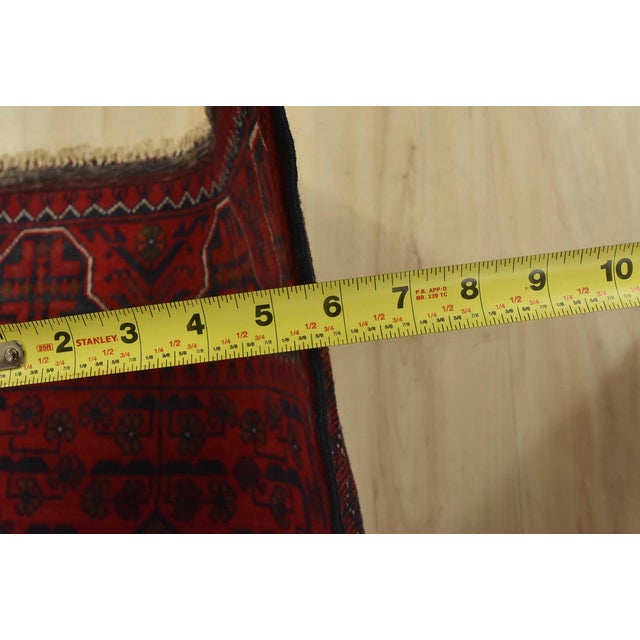 Turkmen Runner 2’7” X 9’1” Red Wool Tribal Hand-Knotted Oriental Rug For Sale - Image 10 of 12