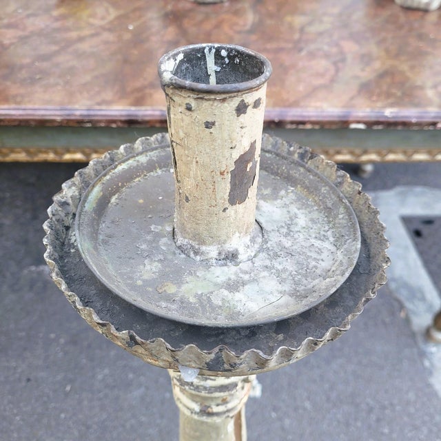 Lacquered and Gilded Wooden Candleholders, Early 19th Century, Set of 6 For Sale - Image 12 of 18