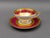Mid 20th Century Dw Porzellan Karlsbader Wertarbeit Fuchsia Gold Encrusted Cup & Saucer Set- 12 Pieces For Sale In Miami - Image 6 of 9