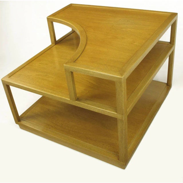 Dunbar Furniture Edward Wormley Bleached Mahogany Corner Table for Dunbar For Sale - Image 4 of 10