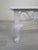 Baroque Whitewashed Coffee Table with Beveled Glass For Sale - Image 4 of 11
