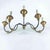Antique five-light iron wall sconce, early 19th-century candelabra with five curved double-volute arms, decorated with...