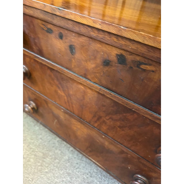 Antique Mahogany English Etegere Dumb Waiter Three Tiered Trolly With Drawers For Sale - Image 6 of 9