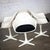 Burke Mid-20th Century Mid Century Modern Tulip Swivel Armchairs White Shell & Black Cushions by Burke Set of 4 For Sale - Image 4 of 12
