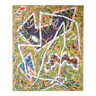 Joan Thorne (Born 1943) "Izz", Oil on Canvas, 1979, 83" X 68" For Sale