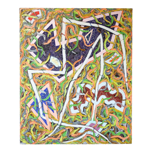 Joan Thorne (Born 1943) "Izz", Oil on Canvas, 1979, 83" X 68"