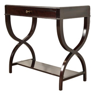 Councill Modern Regency Dark Mahogany Writing Desk or Console Table For Sale