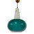 Italian Green and White Glass Ceiling Pendant, 1960s For Sale - Image 11 of 11