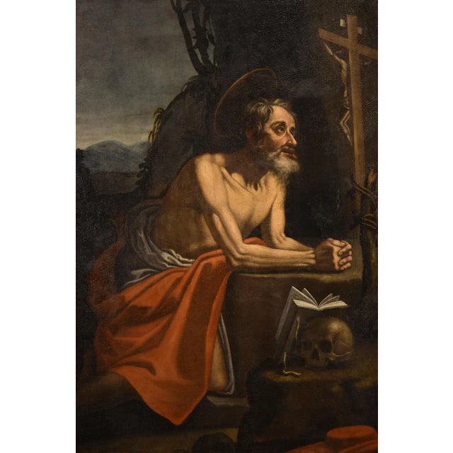 Hendrick de Somer / Enrico Fiammingo, Saint Jerome, 1630, Oil on Canvas For Sale - Image 16 of 18