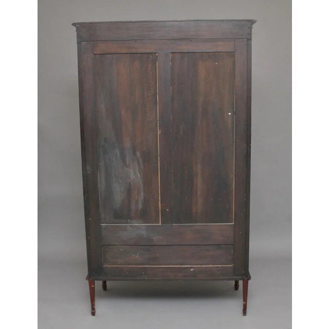 Antique Mahogany & Inlaid Display Cabinet For Sale - Image 9 of 13