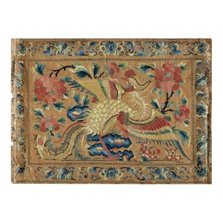Mid 19th Century Antique Museum Grade Silk Chinese Embroidery Flatweave Textile For Sale