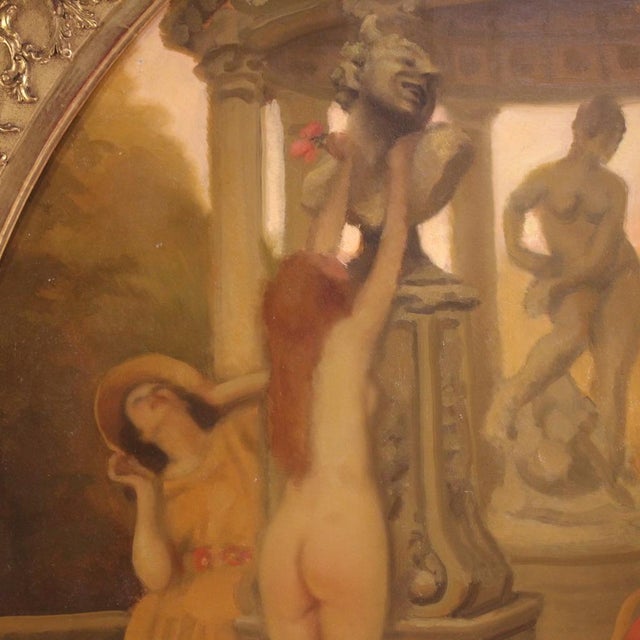 A. Protti, the Swans, 1930, Oil on Canvas For Sale - Image 3 of 15
