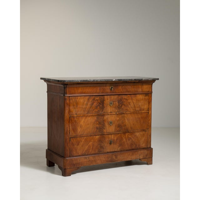 19th Century Biedermeier Chest of Drawers with Marble Top For Sale - Image 16 of 16