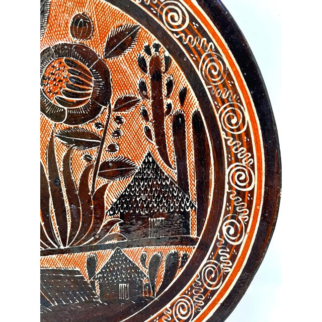 Vintage Tlaquepaque 'Petatillo Noche-Style' Plate & 2-Handle Pot From Jalisco For Sale - Image 4 of 13