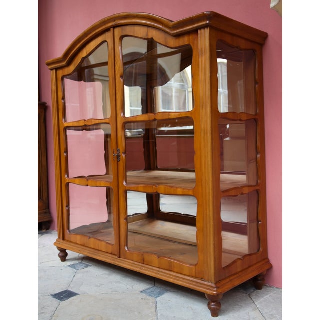 Wood Biedermeier Display Cabinet with Mirror For Sale - Image 7 of 8