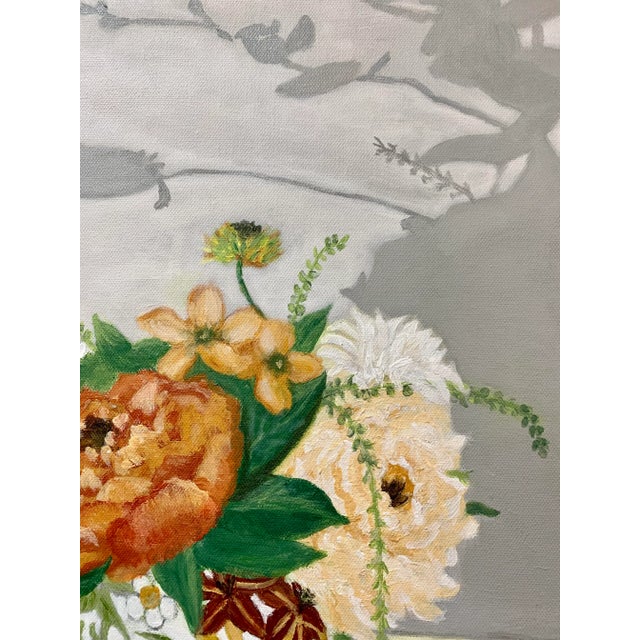 "Porcelain Compote" Contemporary Still Life Acrylic Painting, Framed For Sale - Image 4 of 7