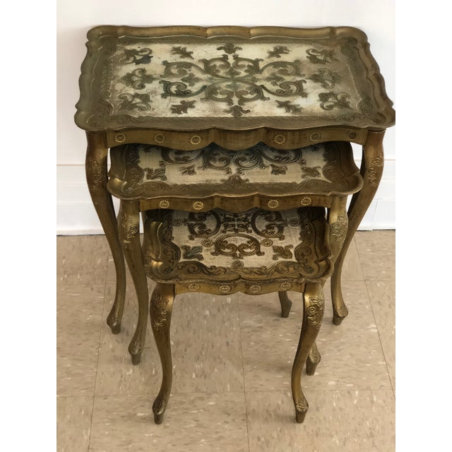 Italian Florentine Nesting Tables Set of 3 Chairish