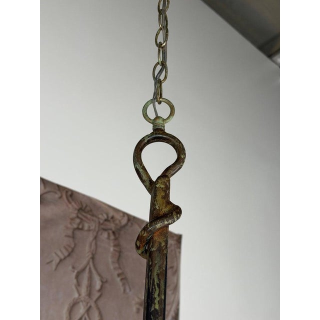 Modern Hand-Forged Wrought Iron Chandelier by Melissa Levinson, Usa For Sale - Image 9 of 10