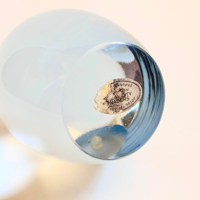 Mid Century Art Glass Owl For Sale - Image 10 of 10