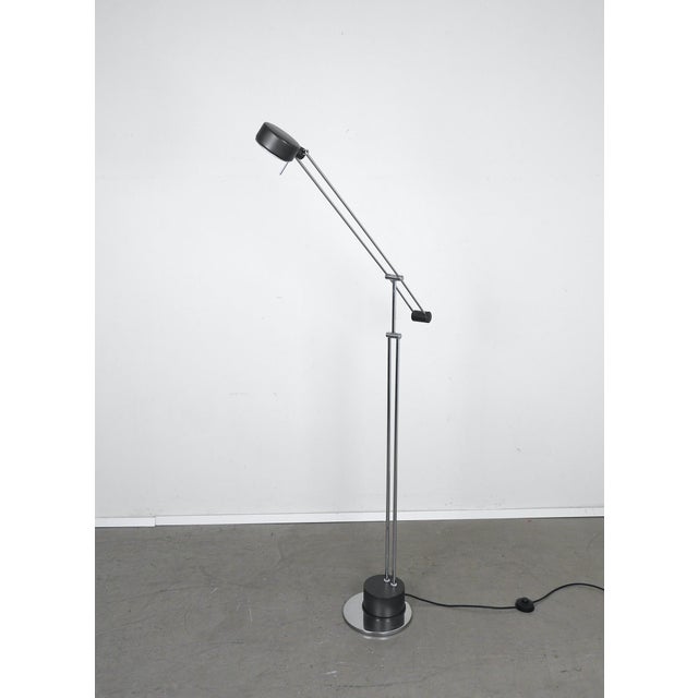 Metal Chrome-Plated Adjustable Articulated Arm Floor Lamp from Sölken Leuchten, Germany, 1970s For Sale - Image 7 of 18