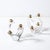 Pair of Mid-Century Amorphic Crystal & Brass 4 Arm Candelabras Signed Schneider For Sale - Image 10 of 15