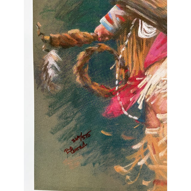 1980s 1988 Bonnie Conrad "Tradition Audition" Signed Numbered Native American Print For Sale - Image 5 of 6