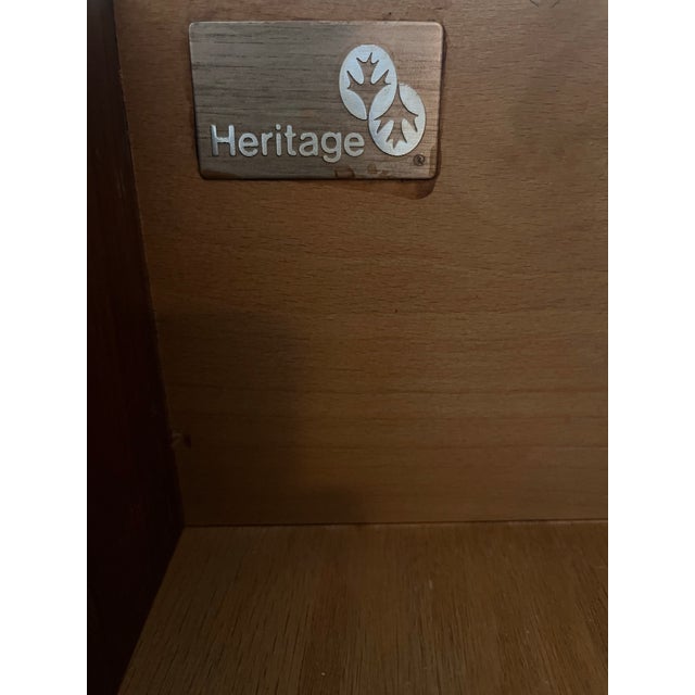 Chestnut 1970’s Drexel Heritage Hollywood Regency Chinoiserie Armoire Dresser For Sale - Image 8 of 8