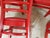 Red Red Dining Chairs - set of 8 For Sale - Image 8 of 13