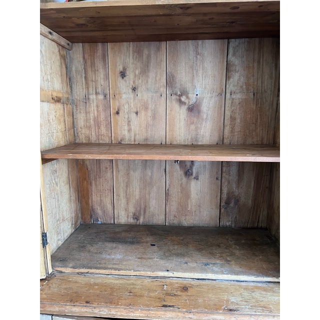 1865 French Pine Deux Corps Cupboard For Sale - Image 9 of 9