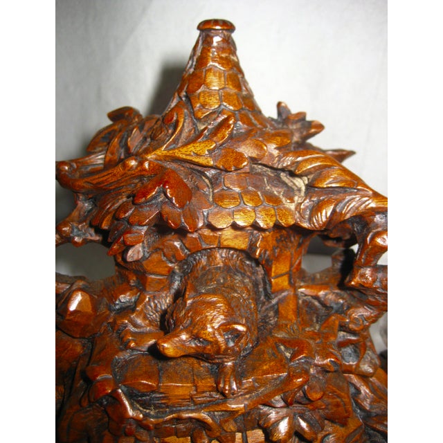 Figurative Black Forest Large Inkwell 19 Century For Sale - Image 3 of 14