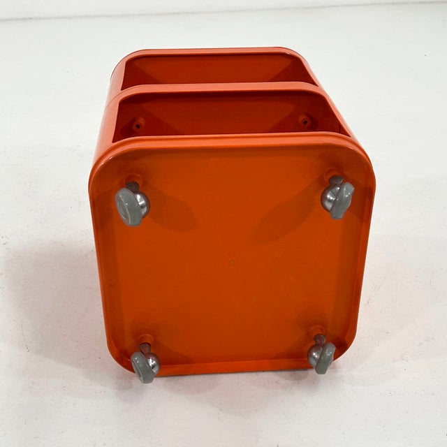 Orange Orange Square Componibili Storage Unit by Anna Castelli for Kartell, 1970s For Sale - Image 8 of 9