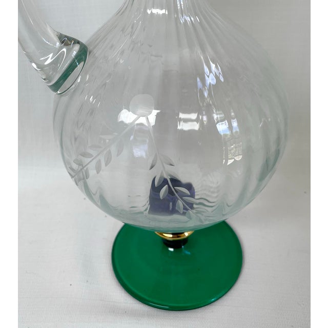 Early 20th Century Antique Glass Ewers - a Pair For Sale - Image 10 of 10