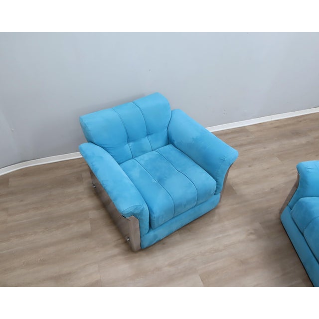 Textile Vintage Larissa Armchairs by Vittorio Introini from Saporiti Italia, 1970s, Set of 2 For Sale - Image 7 of 18