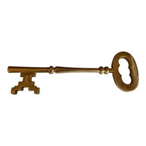 Vintage Large Brass Decorative Key