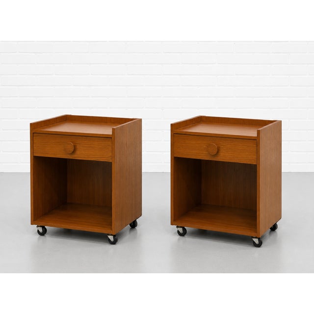 Pair of Danish Mid Century Modern Teak Nightstands, C. 1960's For Sale - Image 14 of 14