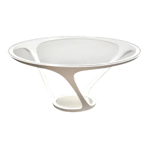 Roche Bobois Round Glass & Steel Dining Table