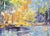 Original Oil Landscape, Fall Colors by the Lake For Sale - Image 4 of 5