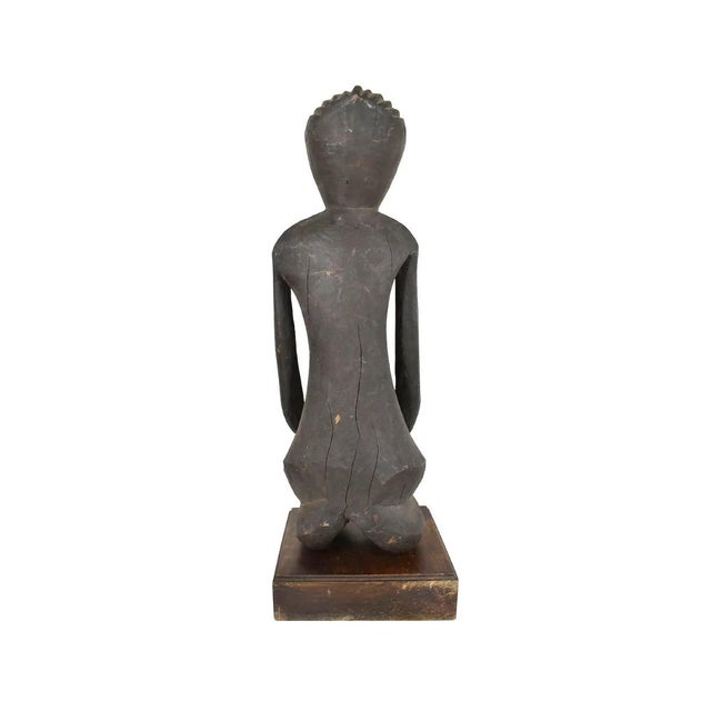 Early 20th Century Early 20th Century Nupe Seated Figure on Custom Base Nigeria For Sale - Image 5 of 5