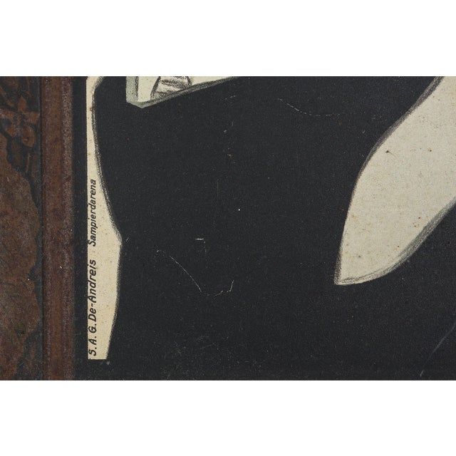 Metal Art Deco Advertising Sign on Tin Plate, Italy, 1924 For Sale - Image 7 of 11