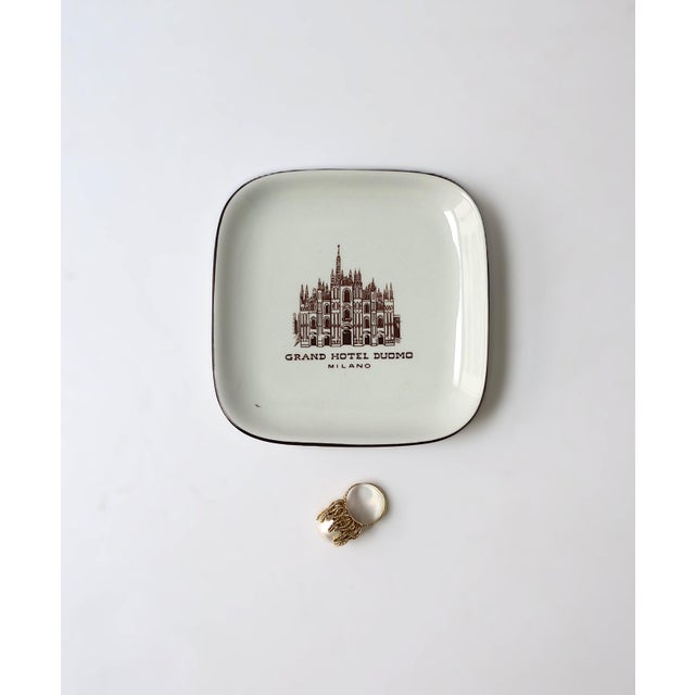 Italian Richard Ginori Porcelain Jewelry Dish Grand Hotel Milano For Sale - Image 3 of 9