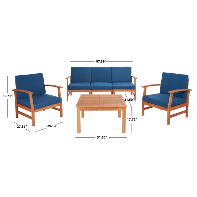 Lounge in style in every season with this luxurious 4 piece outdoor living set. Outfitted with sumptuous cushions, its...