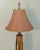 Signed Mid-Century Artillery Shell Lamp With Equally Interesting Shade and Finial For Sale - Image 4 of 11