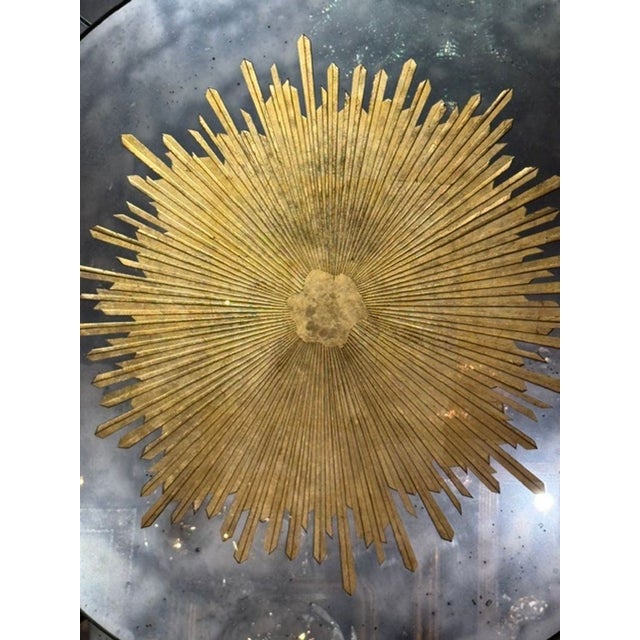 Traditional Jansen Design Eglomise’ Sunburst Mirror For Sale - Image 3 of 6
