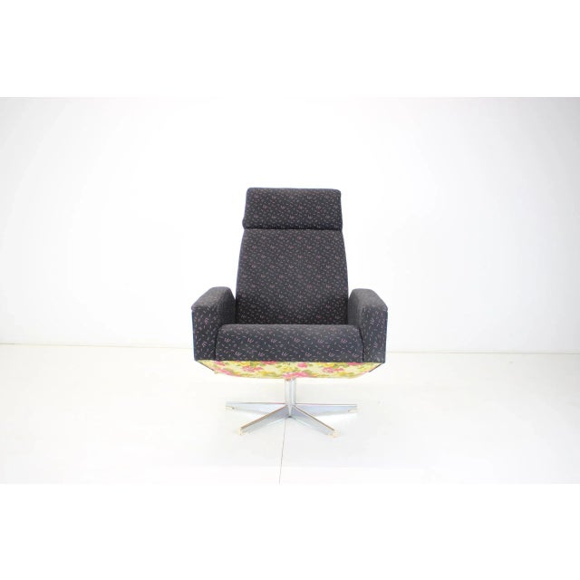 Made in Czechoslovakia - Made of metal, fabric - upholstery has some signs use - good, original condition.