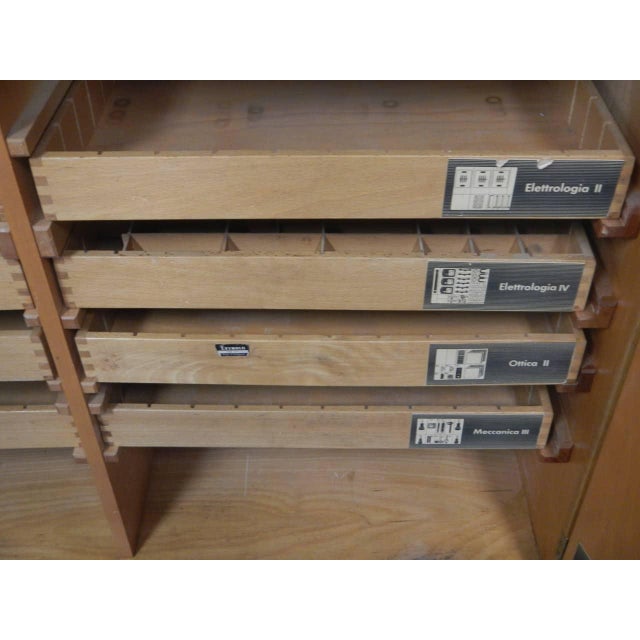 Wood Chemistry Lab Filing Cabinet, 1960s For Sale - Image 7 of 13