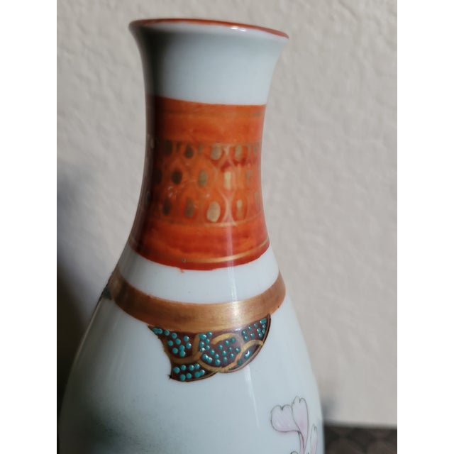 Asian Porcelain Vase With Coralene Details For Sale - Image 11 of 11