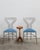 1950s 1950s Martini Chairs With Blue Velvet Seats and Sculptural Metal Frames — A Pair For Sale - Image 5 of 8